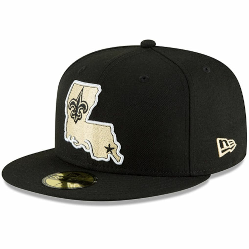 New Orleans Saints New Era Omaha 59FIFTY Fitted Hat - Black Hats