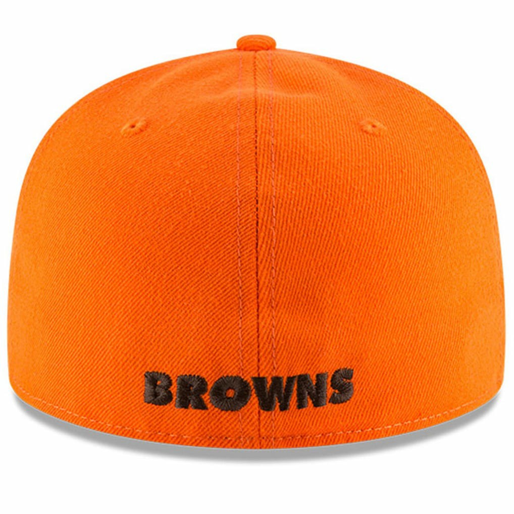 Cleveland Browns New Era Omaha Brownie The Elf Throwback 59FIFTY Fitted Hat - Orange Hats