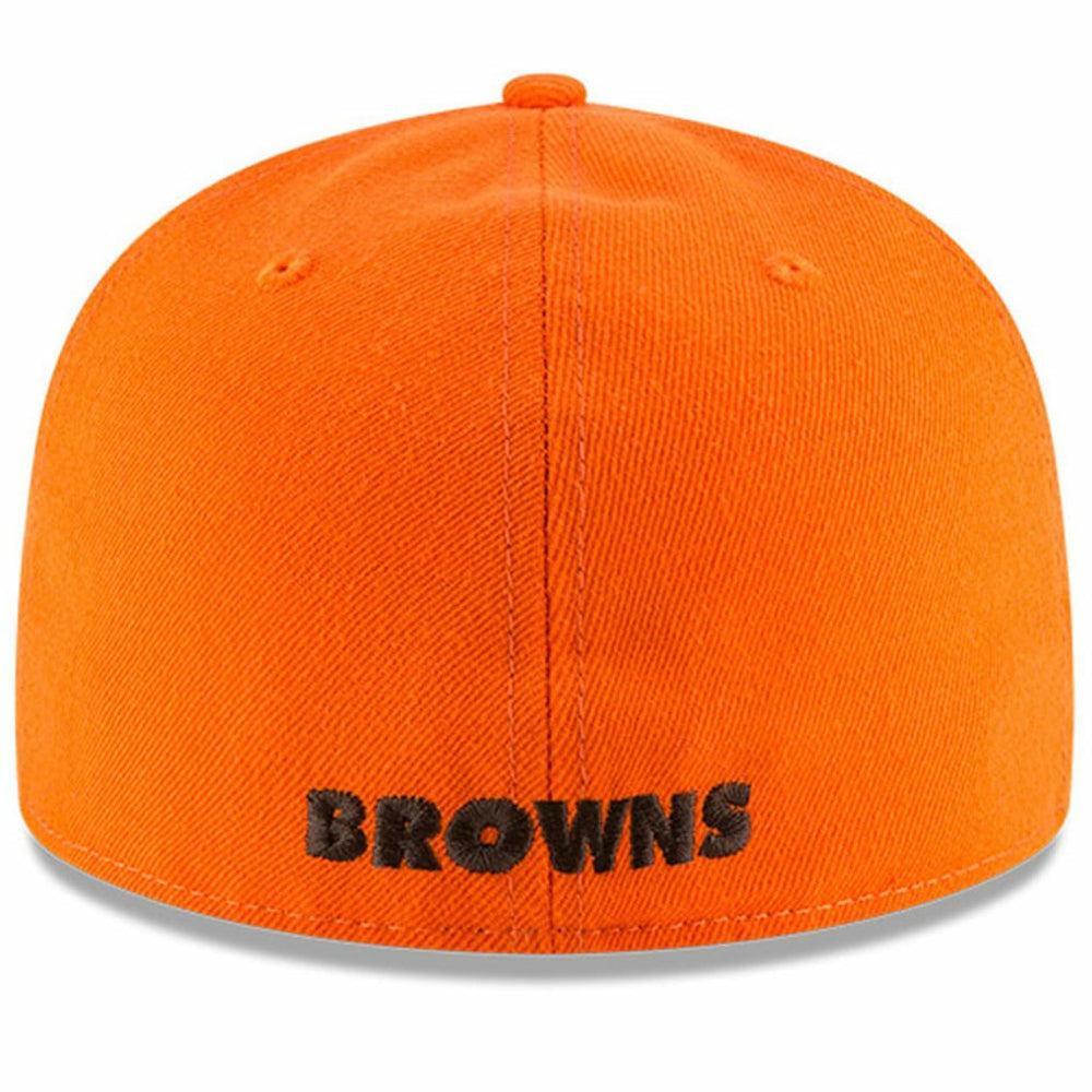 Cleveland Browns New Era Omaha Brownie The Elf Throwback 59FIFTY Fitted Hat - Orange Hats