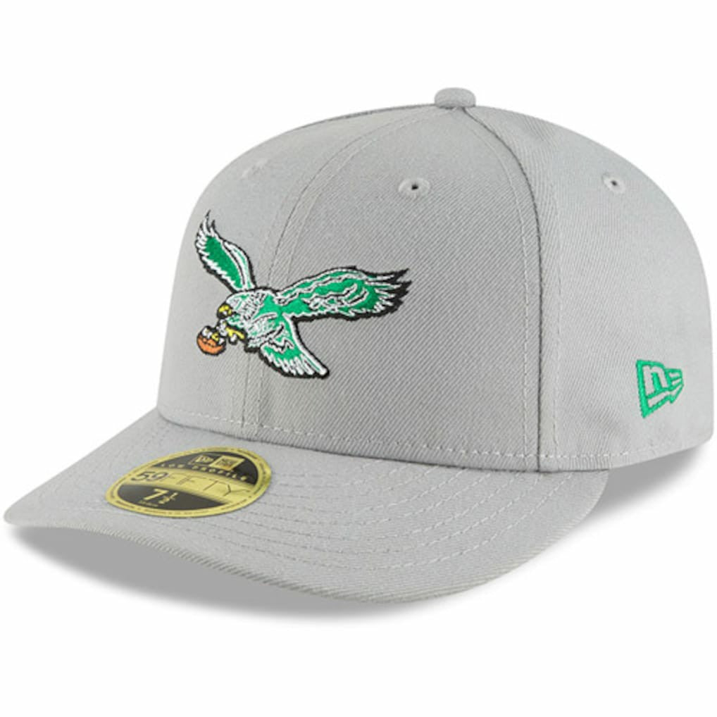 Philadelphia Eagles New Era Omaha Throwback Low Profile 59FIFTY Fitted Hat - Gray Hats