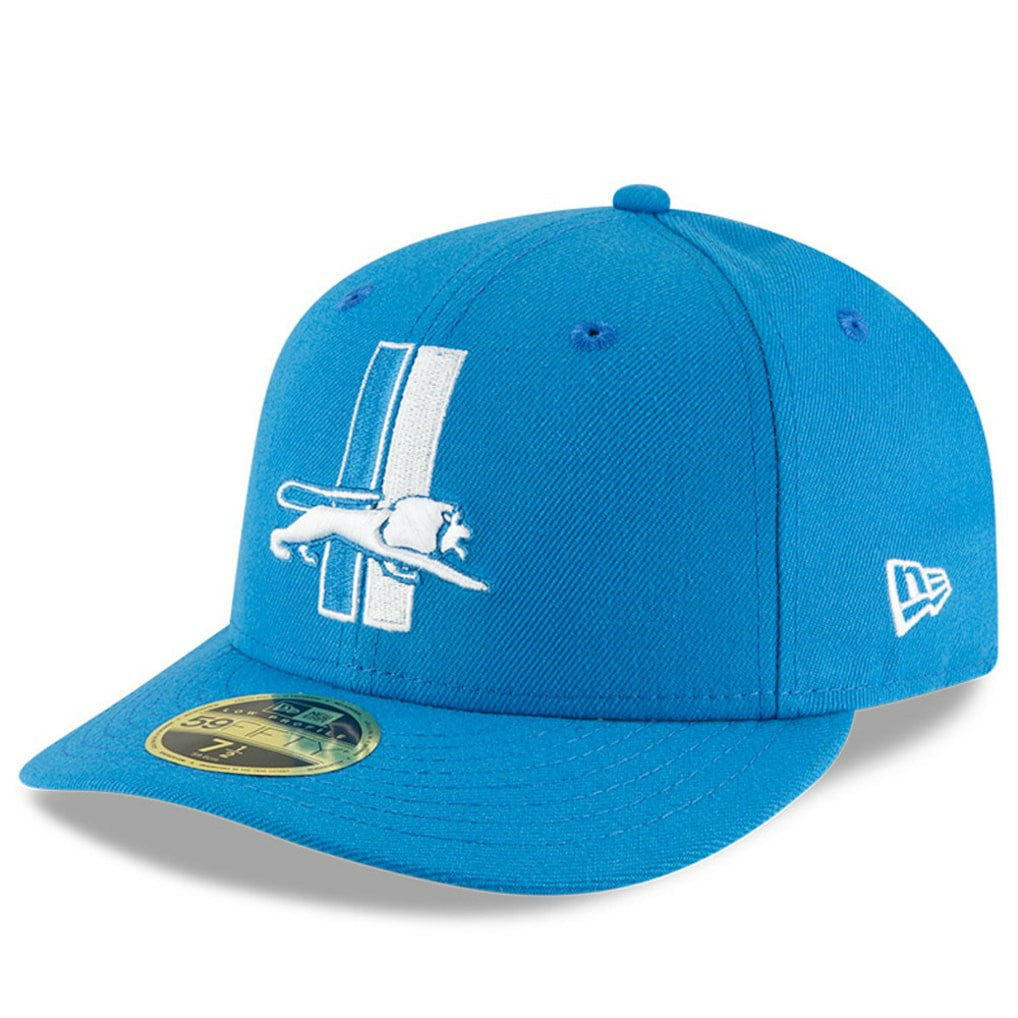 Detroit Lions New Era Omaha Throwback Low Profile 59FIFTY Fitted Hat - Blue Hats