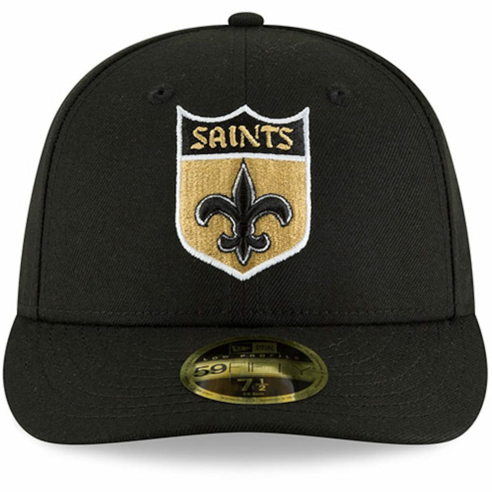 New Orleans Saints New Era Omaha Throwback Low Profile 59FIFTY Fitted Hat - Black Hats