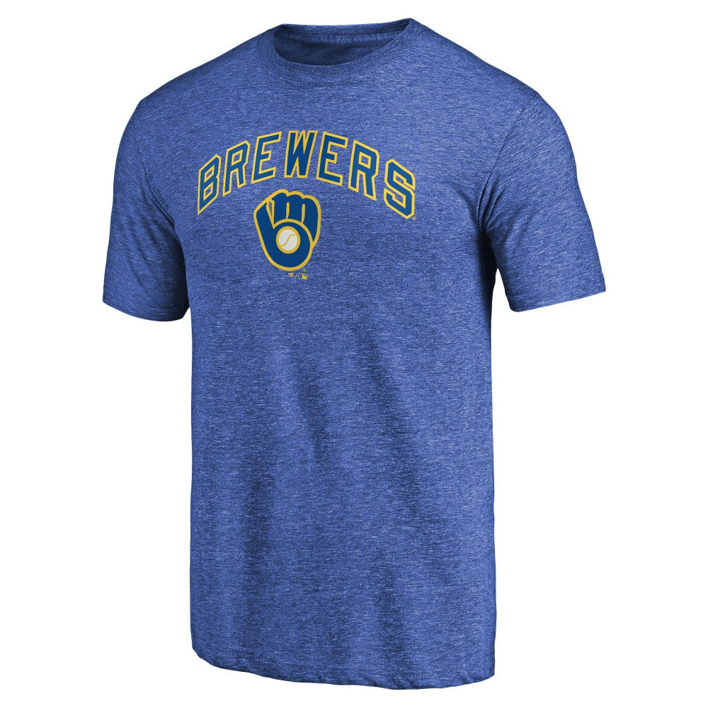 Milwaukee Brewers Vintage Cooperstown Collection Wahconah Tri-Blend T-Shirt - Royal T-shirts