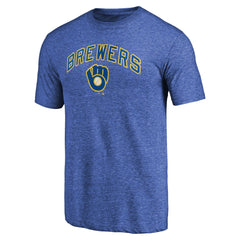 Milwaukee Brewers Vintage Cooperstown Collection Wahconah Tri-Blend T-Shirt - Royal T-shirts