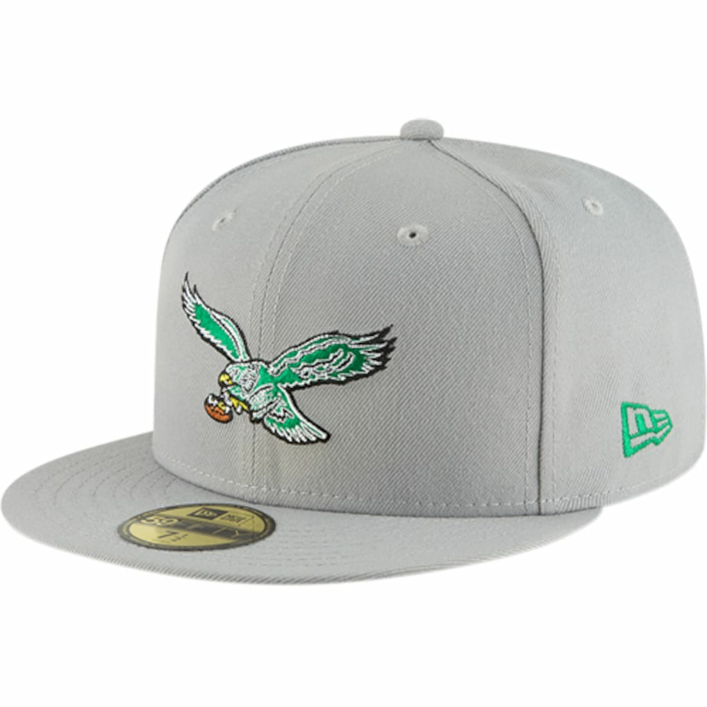 Philadelphia Eagles New Era Omaha Throwback 59FIFTY Fitted Hat - Gray Hats