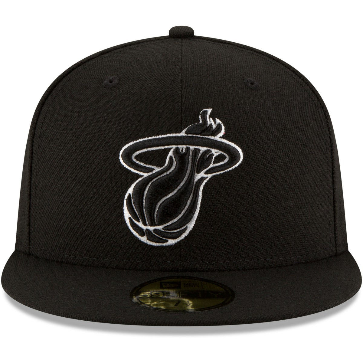 Miami Heat Black & White Logo 59FIFTY Fitted Hat Black - New Era outlet