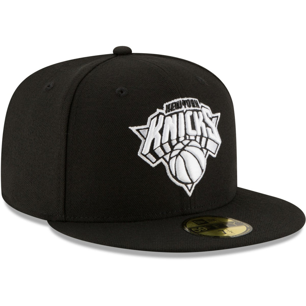 New York Knicks Black & White Logo 59FIFTY Fitted Hat Black - New Era