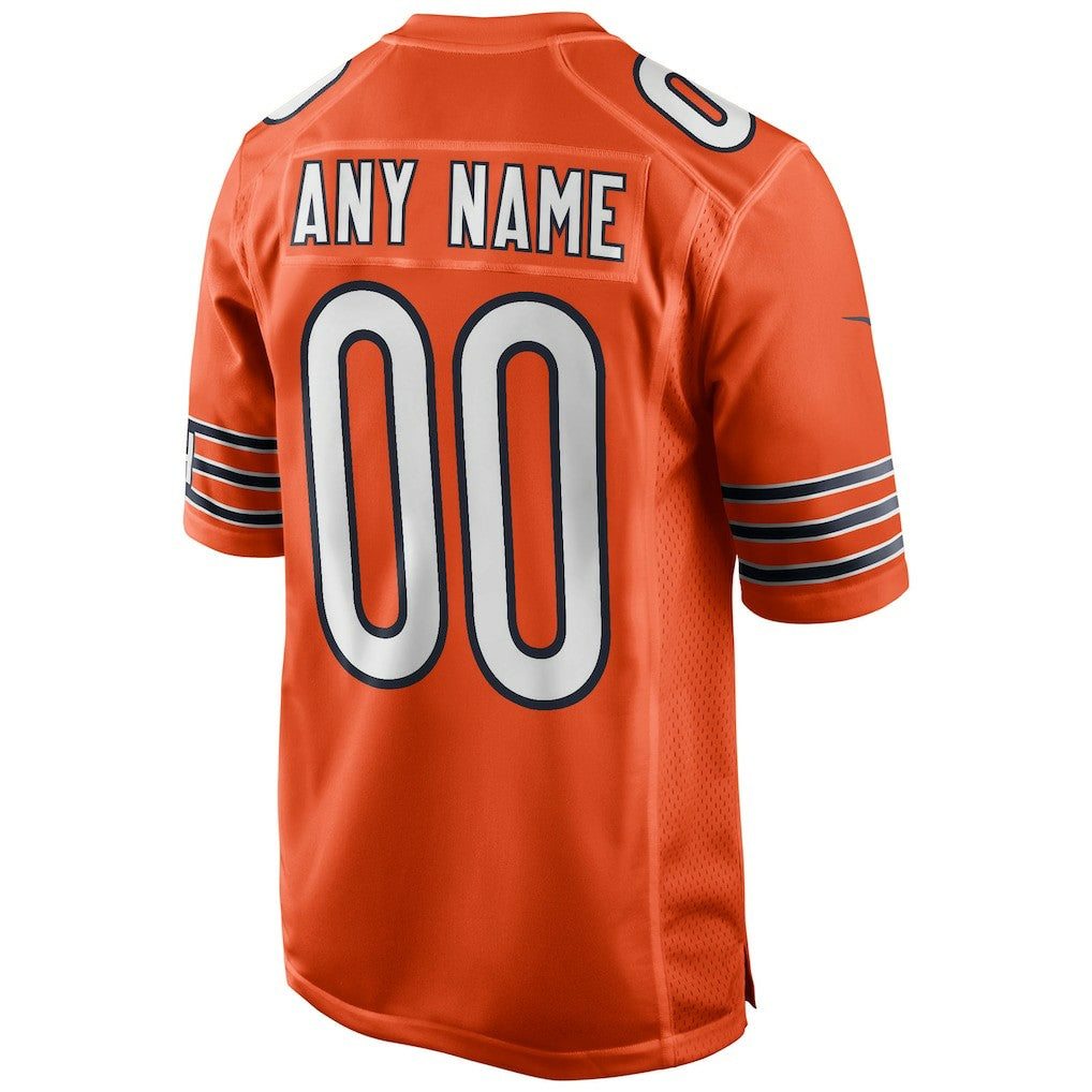 Chicago Bears Youth Alternate Custom Game Jersey - Orange Jerseys