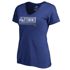 Los Angeles Dodgers Women's Hometown Collection Determined V-Neck T-Shirt - Royal T-shirts