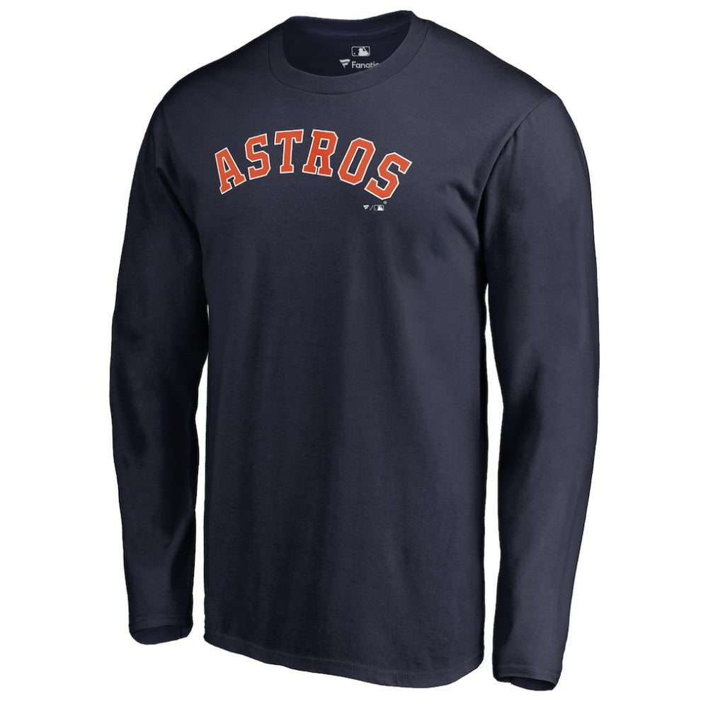 Houston Astros Team Wordmark Long Sleeve T-Shirt - Navy T-shirts