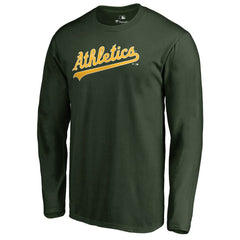Athletics Team Wordmark Long Sleeve T-Shirt - Green T-shirts
