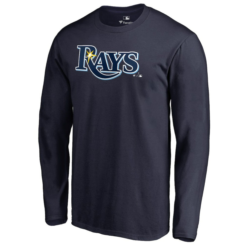 Tampa Bay Rays Team Wordmark Long Sleeve T-Shirt - Navy T-shirts