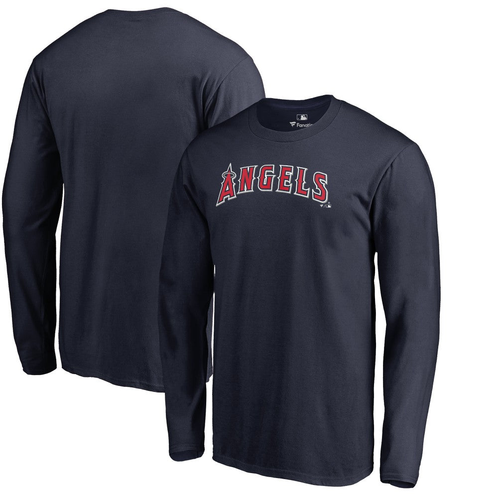 Los Angeles Angels Team Wordmark Long Sleeve T-Shirt - Navy T-shirts