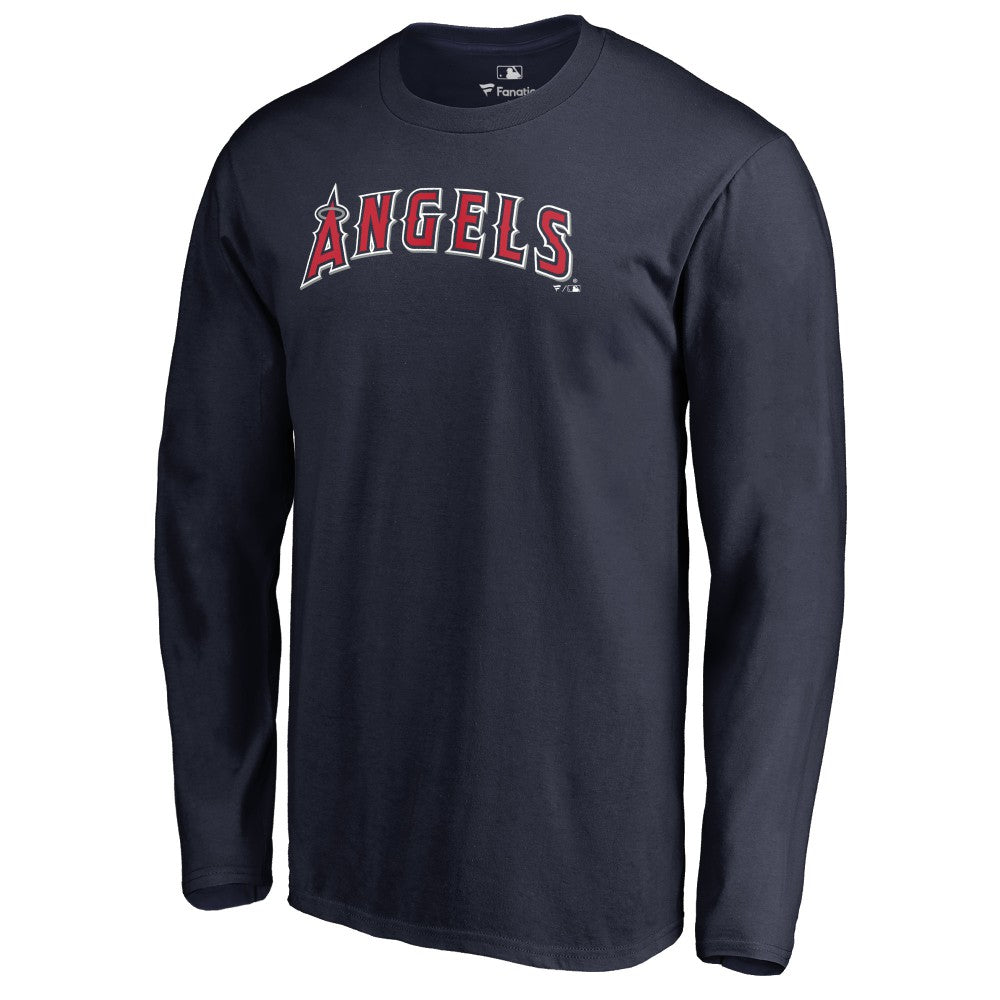 Los Angeles Angels Team Wordmark Long Sleeve T-Shirt - Navy T-shirts