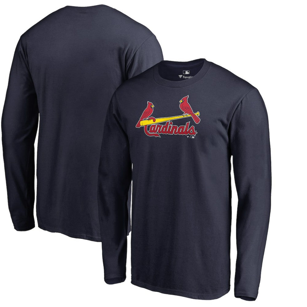 St. Louis Cardinals Team Wordmark Long Sleeve T-Shirt - Navy T-shirts