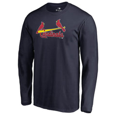St. Louis Cardinals Team Wordmark Long Sleeve T-Shirt - Navy T-shirts