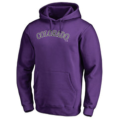Colorado Rockies Official Wordmark Fitted Pullover Hoodie - Purple Hoodies