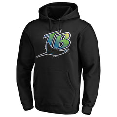 Tampa Bay Rays Vintage Cooperstown Collection Wahconah Fitted Pullover Hoodie - Black Hoodies
