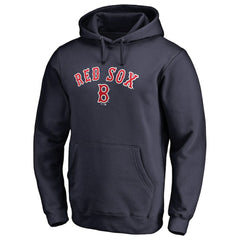 Boston Red Sox Vintage Cooperstown Collection Wahconah Fitted Pullover Hoodie - Navy Hoodies