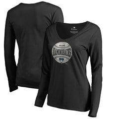 Arizona Diamondbacks Women's Cooperstown Collection Slider Long Sleeve V-Neck T-Shirt - Black T-shirts