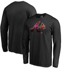 Atlanta Braves Midnight Mascot Long Sleeve T-Shirt - Black T-shirts