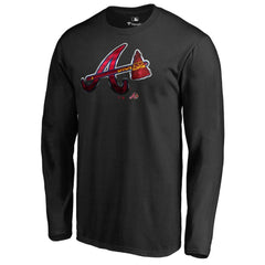 Atlanta Braves Midnight Mascot Long Sleeve T-Shirt - Black T-shirts