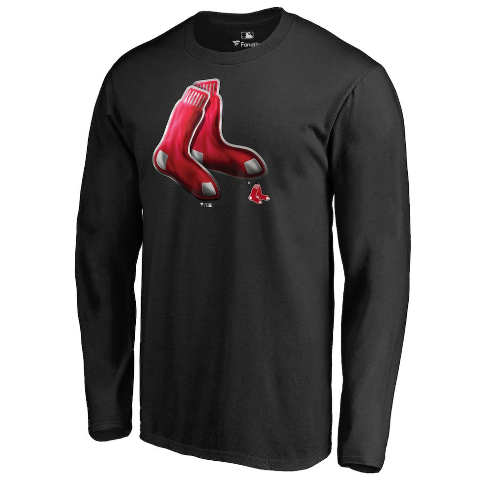 Boston Red Sox Midnight Mascot Long Sleeve T-Shirt - Black T-shirts