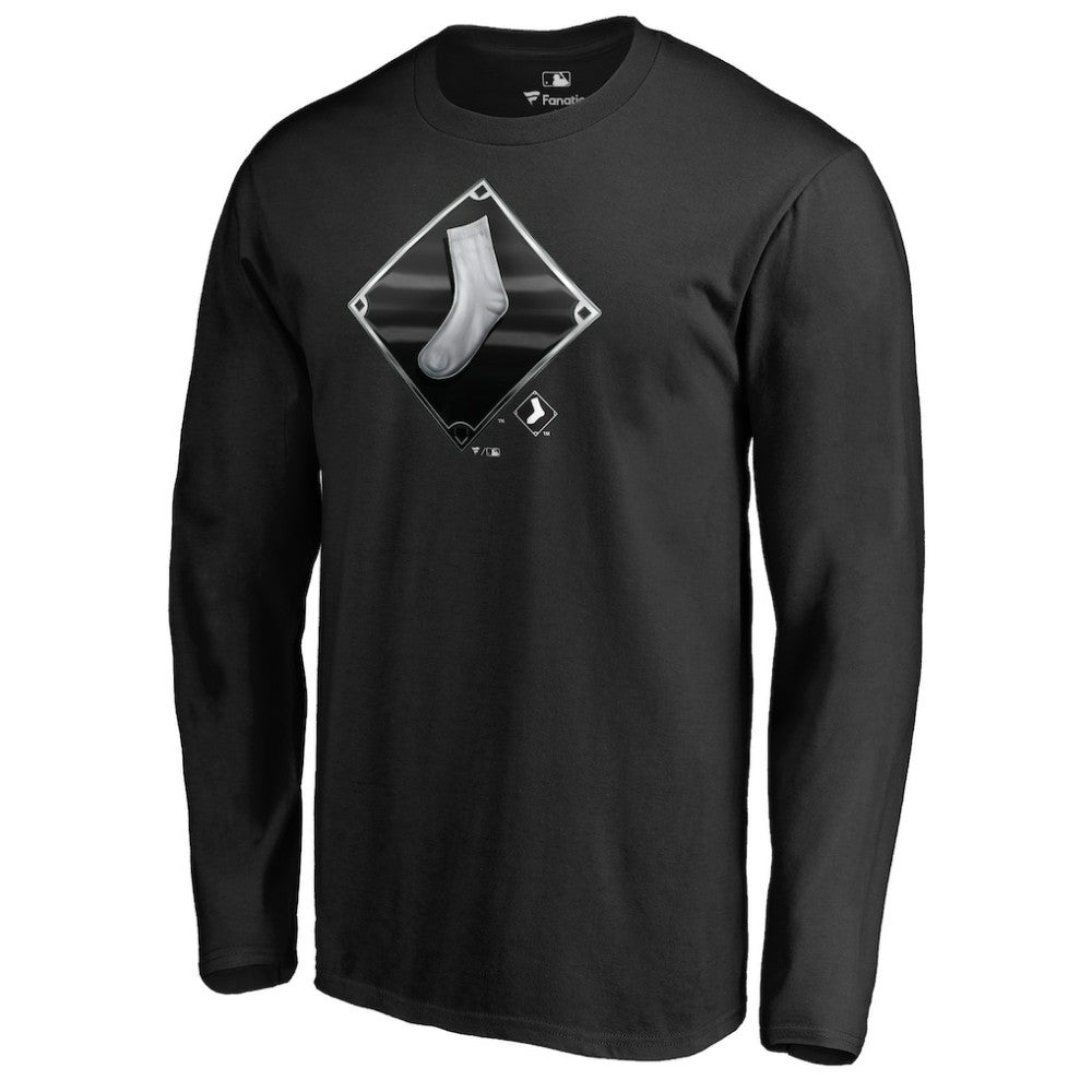 Chicago White Sox Midnight Mascot Long Sleeve T-Shirt - Black T-shirts