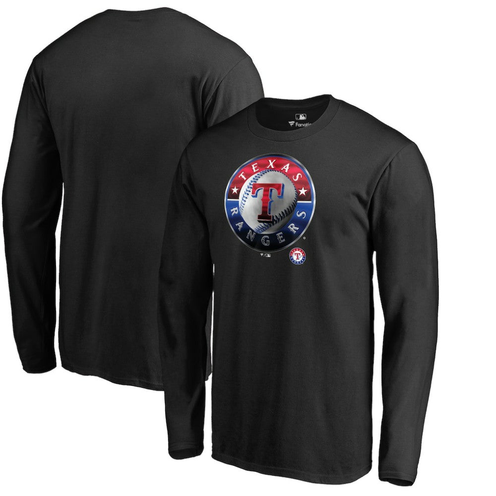 Texas Rangers Midnight Mascot Long Sleeve T-Shirt - Black T-shirts