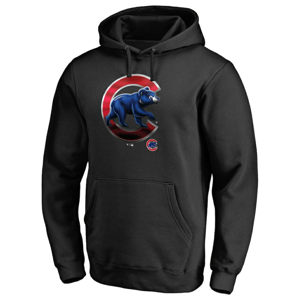 Chicago Cubs Midnight Mascot Pullover Hoodie - Black Hoodies