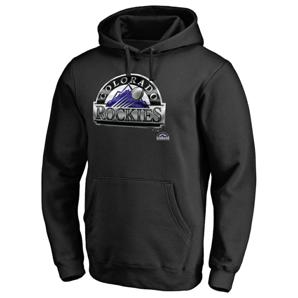 Colorado Rockies Midnight Mascot Pullover Hoodie - Black Hoodies