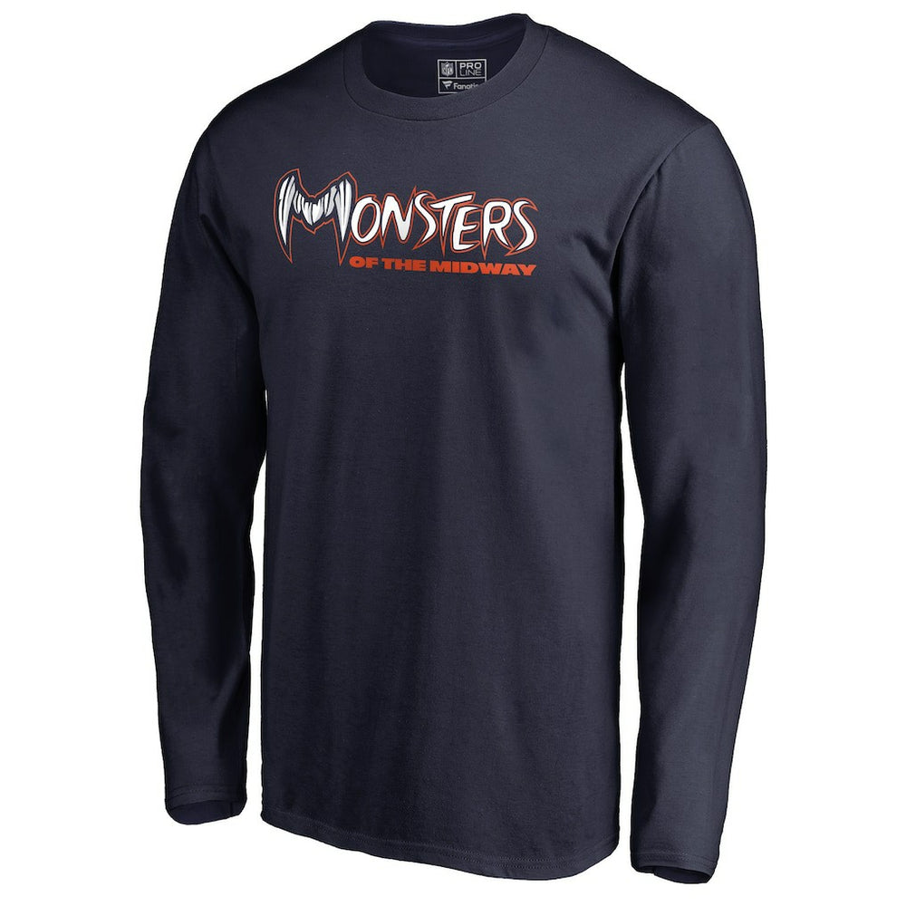Chicago Bears Monsters Long Sleeve T-Shirt - Navy T-shirts