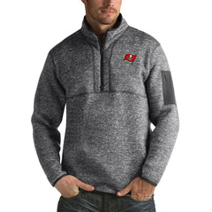 Tampa Bay Buccaneers Antigua Fortune Big & Tall Quarter-Zip Pullover Jacket - Charcoal Pullover