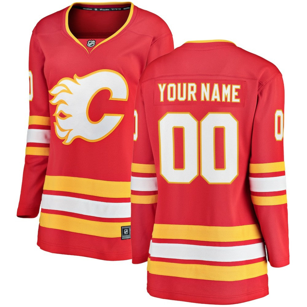 Calgary Flames Fanatics Women's Home Breakaway Custom Jersey - Red | US 3239507