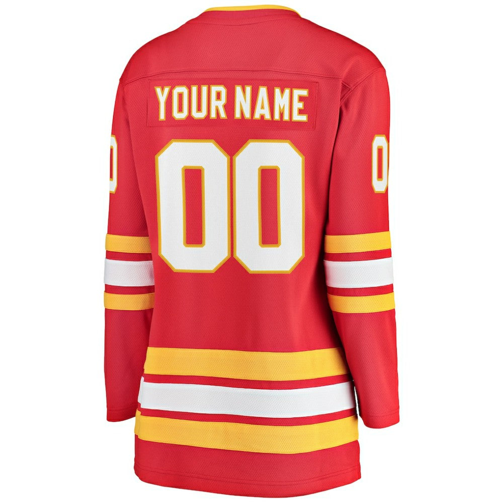 Calgary Flames Fanatics Women's Home Breakaway Custom Jersey - Red | US 3239507
