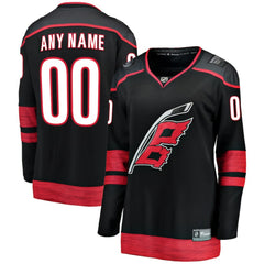Carolina Hurricanes Fanatics Women's Home Breakaway Custom Jersey - Black | US 3239508