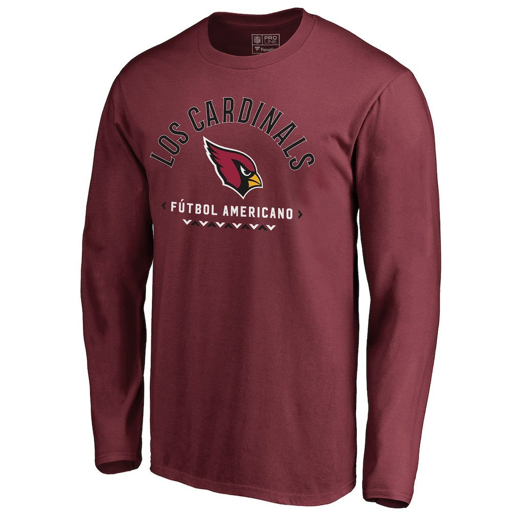 Arizona Cardinals Futbol Americano Long Sleeve T-Shirt - Cardinal T-shirts