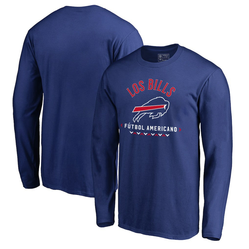 Buffalo Bills Futbol Americano Long Sleeve T-Shirt - Royal T-shirts