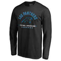 Carolina Panthers Futbol Americano Long Sleeve T-Shirt - Black T-shirts