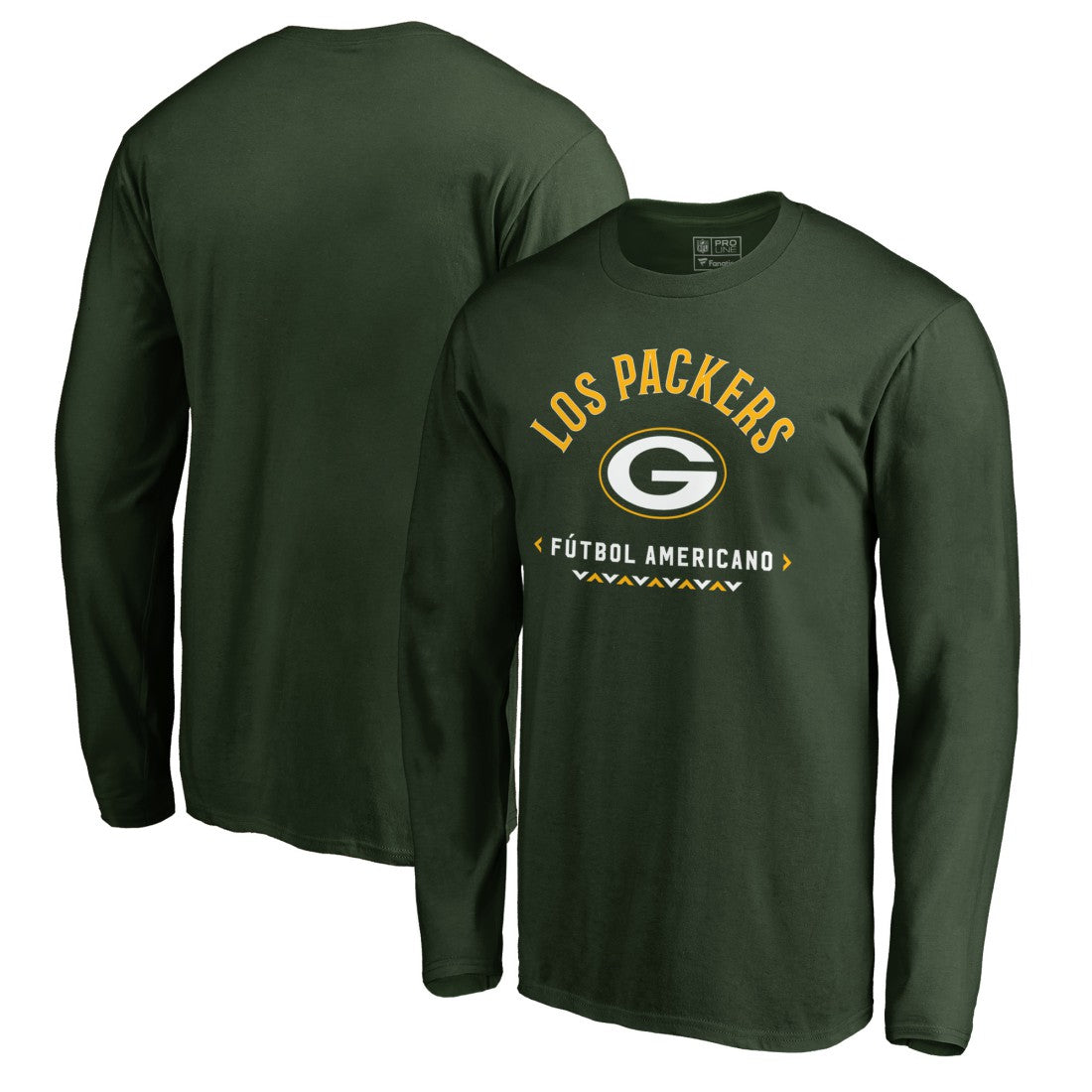 Green Bay Packers Futbol Americano Long Sleeve T-Shirt - Green T-shirts