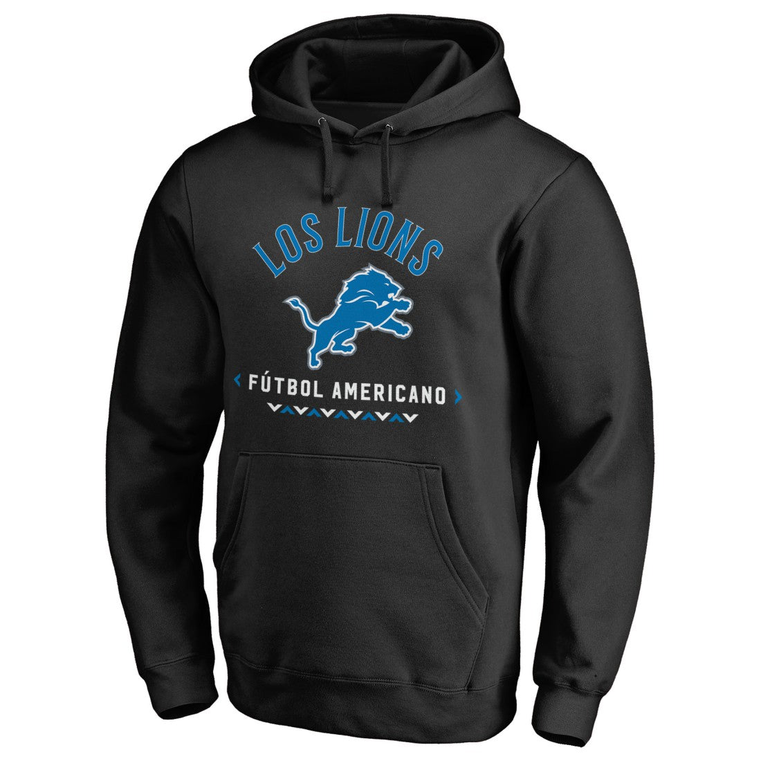 Detroit Lions Futbol Americano Pullover Hoodie - Black Hoodies