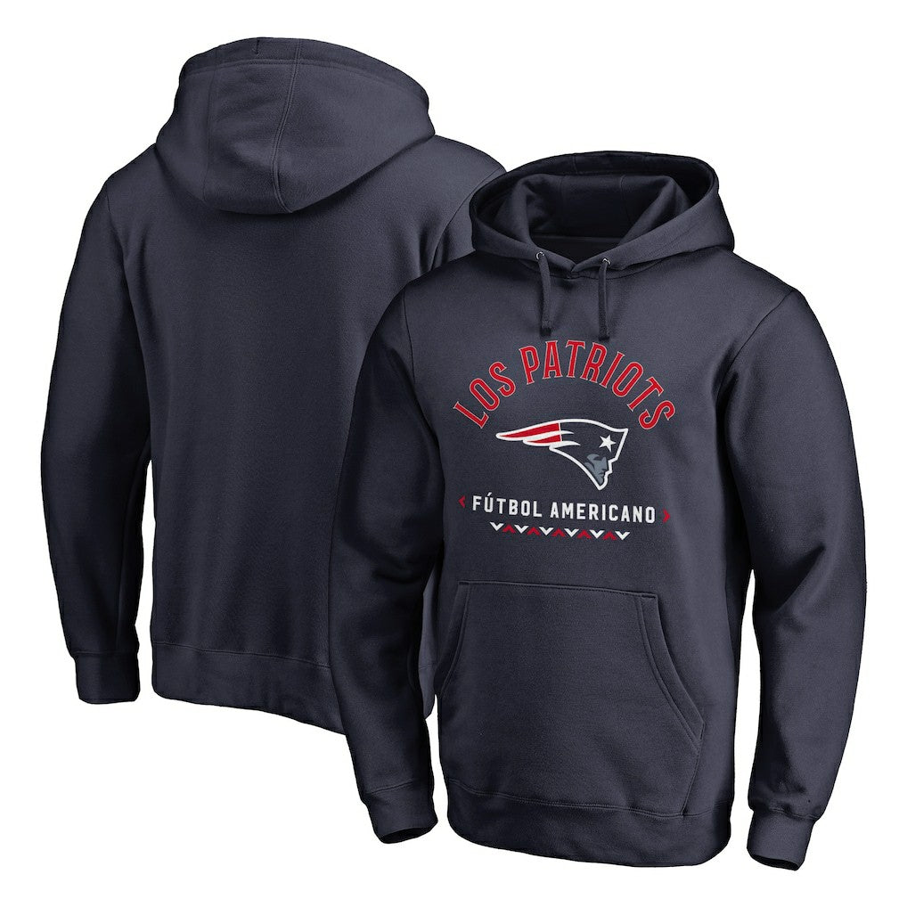 New England Patriots Futbol Americano Pullover Hoodie - Navy Hoodies