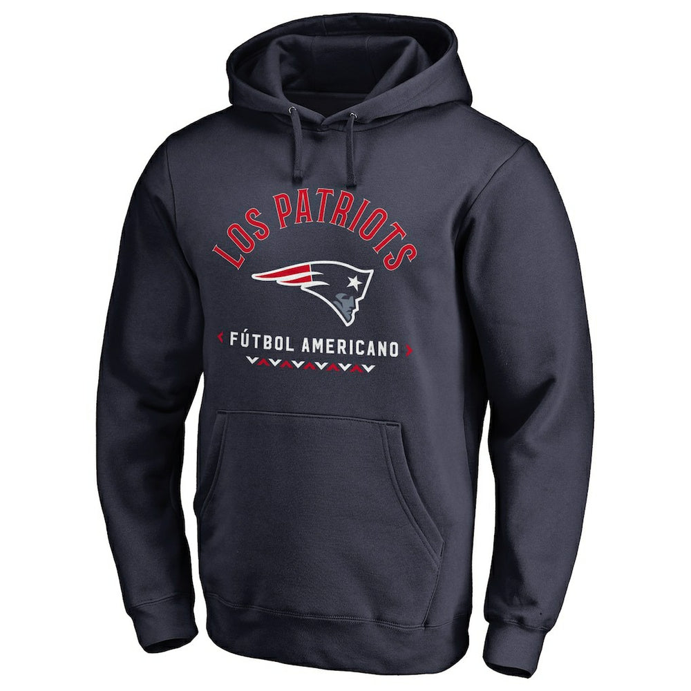 New England Patriots Futbol Americano Pullover Hoodie - Navy Hoodies