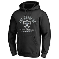 Las Vegas Raiders Futbol Americano Pullover Hoodie - Black Hoodies