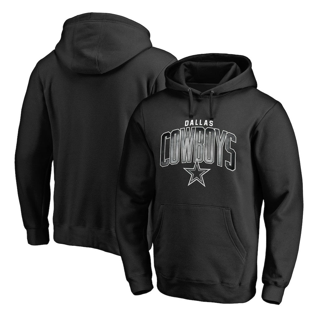 Dallas Cowboys Arch Smoke Pullover Hoodie - Black Hoodies