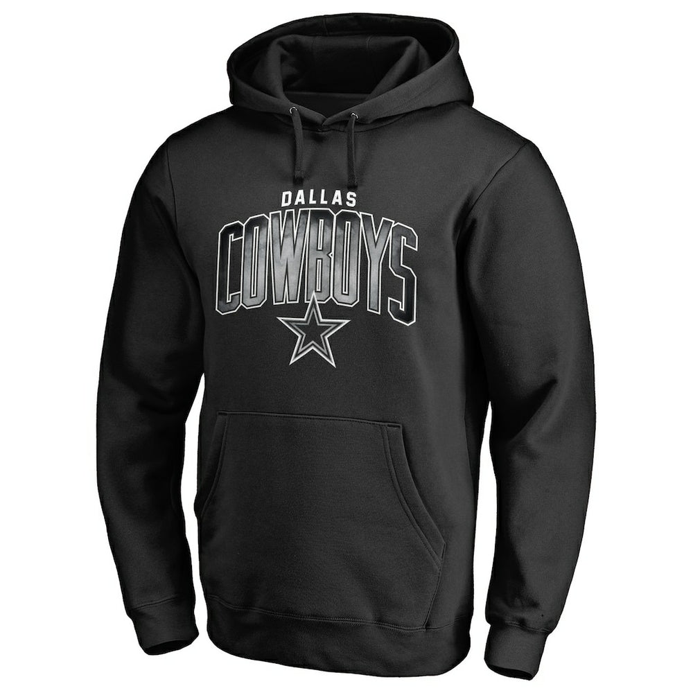 Dallas Cowboys Arch Smoke Pullover Hoodie - Black Hoodies