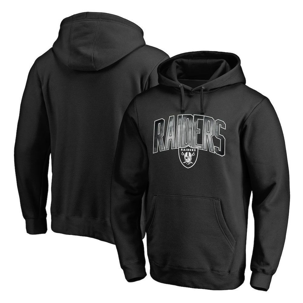 Las Vegas Raiders Arch Smoke Pullover Hoodie - Black Hoodies