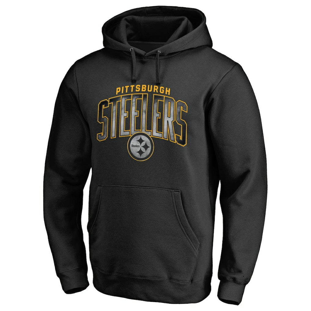 Pittsburgh Steelers Arch Smoke Pullover Hoodie - Black Hoodies