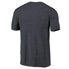 New England Patriots Primary Logo Left Chest Distressed Tri-Blend T-Shirt - Heathered Navy T-shirts