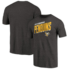 Pittsburgh Penguins Slant Strike Tri-Blend T-Shirt - Black | US 3255851